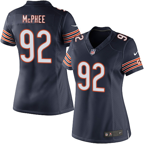 Women's Elite Pernell McPhee Nike Jersey Navy Blue Home - #92 NFL Chicago Bears